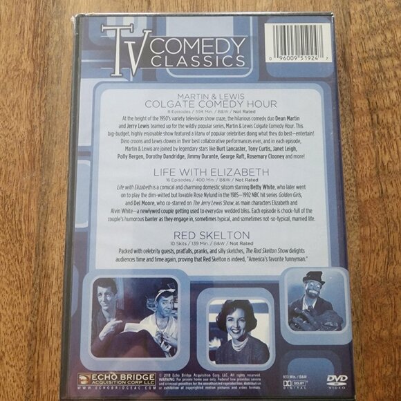 TV Comedy Classics DVD 34 Episodes Sealed Dean Martin Jerry Lewis Red Skelton - Picture 3 of 3